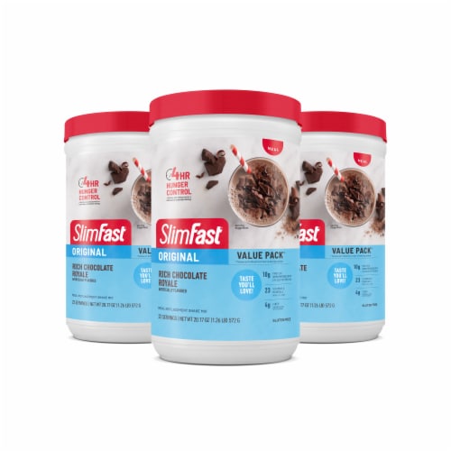 SlimFast Original Shake Mix, Rich Chocolate Royale, 22 Servings Perspective: bottom