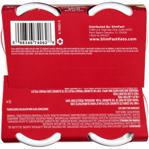 SlimFast® Keto Vanilla Cream Ready to Drink Meal Replacement Shakes Perspective: bottom