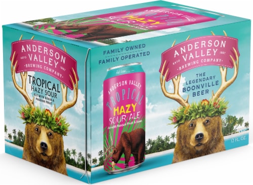 Anderson Valley Tropical Hazy Sour Craft Beer Perspective: bottom