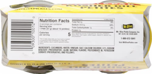 Mt. Olive Pickle Pak™ Kosher Dill Petites Portable Pickles Perspective: bottom