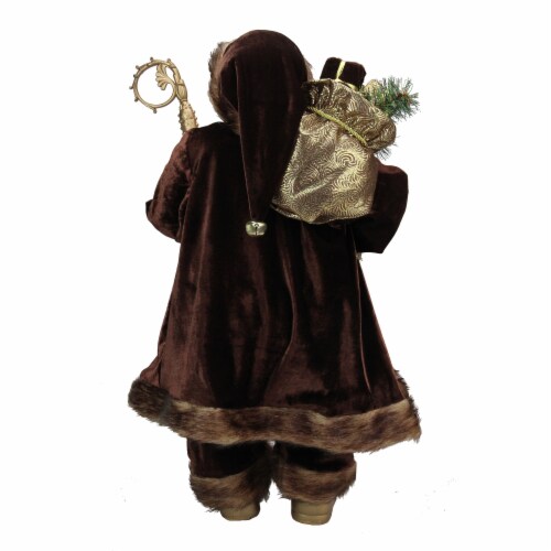 Northlight 24 Gold and Brown Standing Santa Claus Christmas