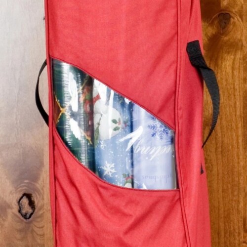 Northlight 13 Christmas Wrapping Paper Storage Bag - Holds 12 Rolls of