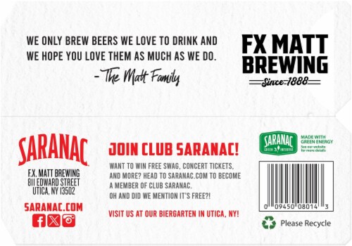 Saranac® Blueberry Blonde Ale Perspective: bottom