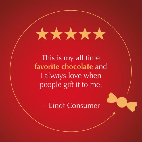 Lindt LINDOR Milk Chocolate Candy Truffles Bag Perspective: bottom