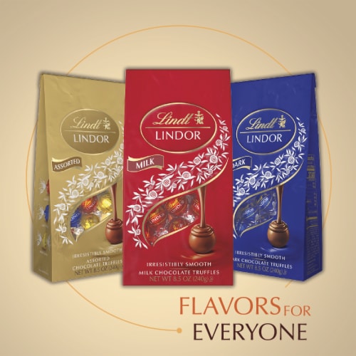 Lindt LINDOR White Chocolate Candy Truffles Perspective: bottom
