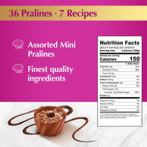 Lindt Mini Pralines Assorted Chocolate Candy Gift Box Perspective: bottom