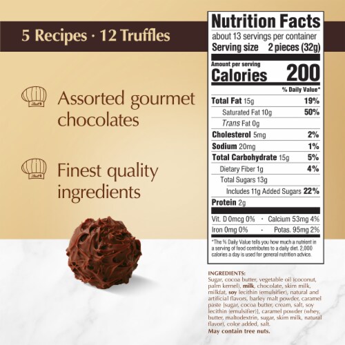 Lindt Gourmet Truffles Assorted Chocolate Candy Gift Box Perspective: bottom