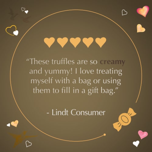 Lindt LINDOR Valentine's Day Assorted Chocolate Candy Truffles Heart Gift Box Perspective: bottom