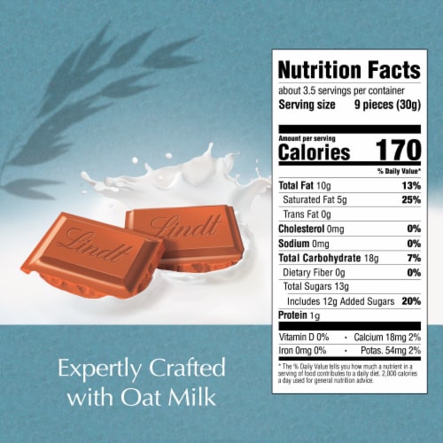 Lindt CLASSIC RECIPE OatMilk Chocolate Smores Candy Bar Perspective: bottom