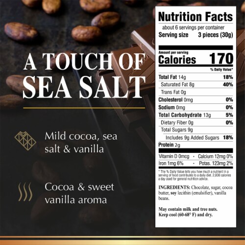Lindt EXCELLENCE A Touch of Sea Salt Dark Milk Chocolate Candy Pouch Perspective: bottom