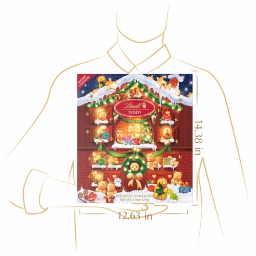 Lindt Teddy Bear Christmas Assorted Chocolate Candy Advent Calendar Perspective: bottom