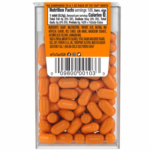 Tic Tac Orange Mints, On-The-Go Refreshment, 1.7 oz Perspective: bottom