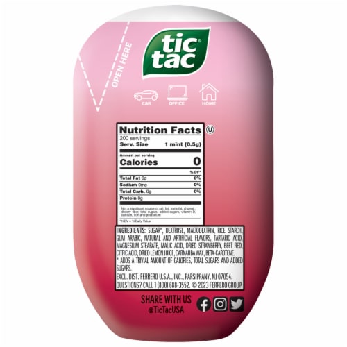 Tic Tac® Strawberry & Cream Mints Perspective: bottom