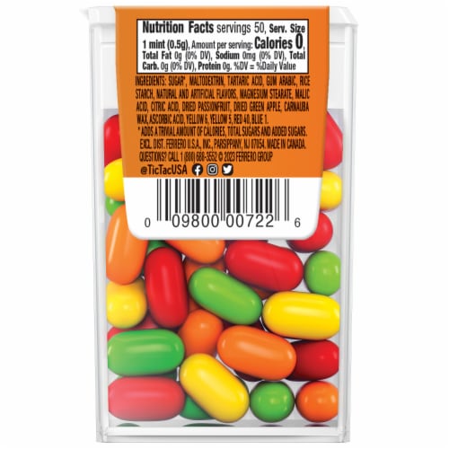 Tic Tac Fruit Adventure Mints On-the-Go Refreshment Perspective: bottom