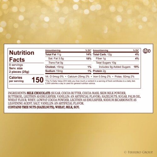 Ferrero Rocher Fine Hazelnut Chocolates, 16 Count - 7 oz Gift Box – Elegant Easter Chocolate Gift Perspective: bottom