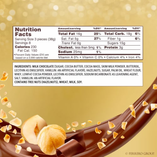 Ferrero Rocher Fine Hazelnut, 24pc Valentine's Day Gift Box, Premium Holiday Chocolate Candy Perspective: bottom