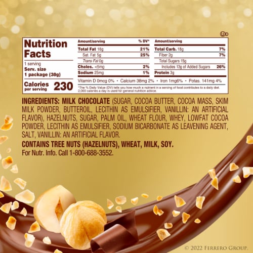 Ferrero Rocher Premium Gourmet Milk Chocolate Hazelnut Candy Perspective: bottom