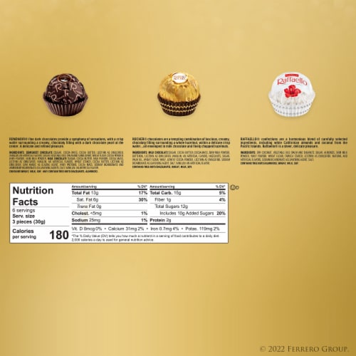 Ferrero Collection Premium Gourmet Assorted Hazelnut Milk Chocolate Dark Chocolate and Coconut Candy Perspective: bottom