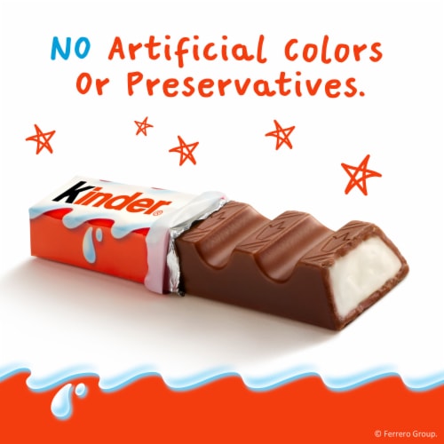 Kinder Chocolate Milk Chocolate Bar with Creamy Milky Filling, Individually Wrapped Candy Perspective: bottom