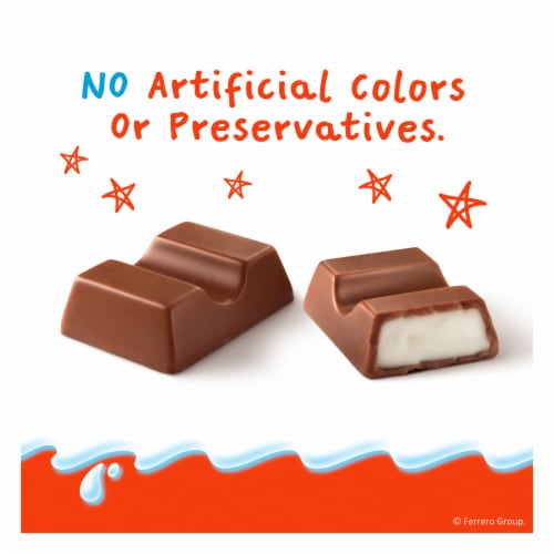 Kinder Chocolate Mini Milk Chocolate Bars Individually Wrapped Candy Family Pack Perspective: bottom