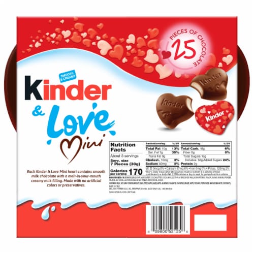 Kinder & Love Gift Box, Mini Milk Chocolate Hearts, Gift