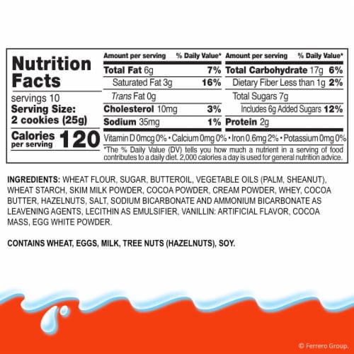 Kinder Kinderini Cookies, 20 Count, Shortbread Cookies, 8.8 oz Bag Perspective: bottom