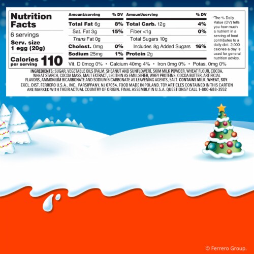Kinder Joy Eggs, 4 Count, Holiday Treat Plus Toy, Sweet Cream And Chocolatey Wafers Perspective: bottom