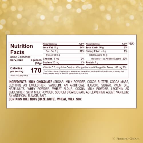 Ferrero Collection Crispy Hazelnut Eggs, 10 Eggs Easter Candy for Baskets 3.5 oz Perspective: bottom