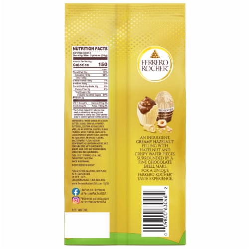 Ferrero Rocher Golden Eggs Premium Gourmet White Chocolate Individually Wrapped Great Easter Gift Perspective: bottom