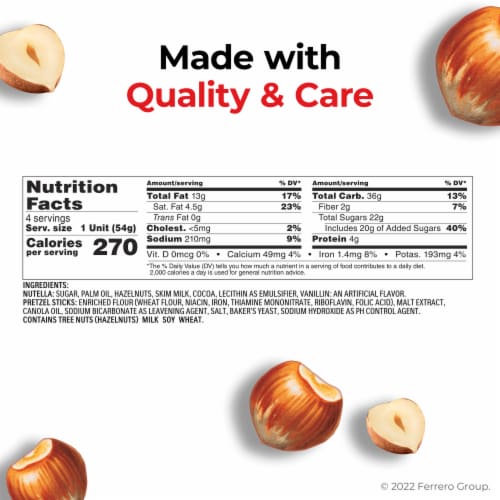Nutella & GO! Hazelnut and Cocoa Spread with Pretzel Sticks Snack Pack Perspective: bottom