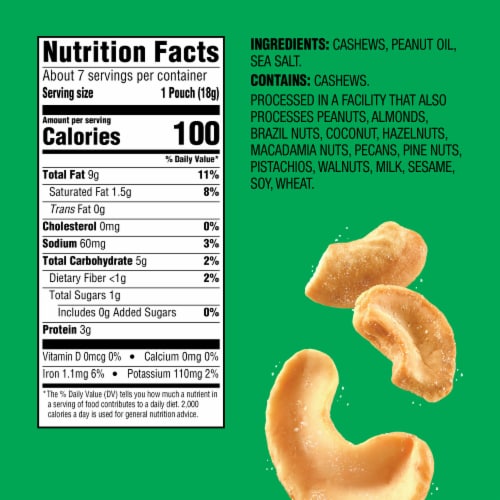 Emerald® 100 Calorie Packs Roasted & Salted Cashews Perspective: bottom