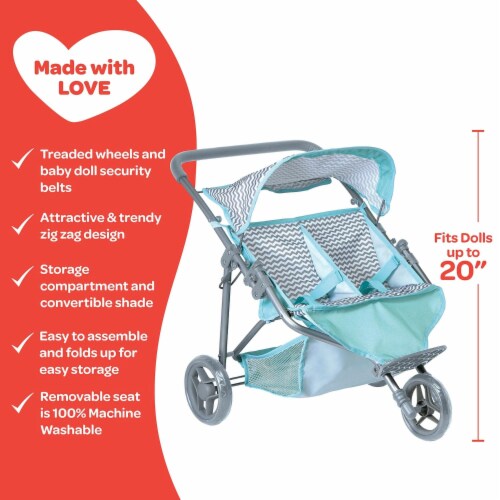 Twin baby dolls with stroller hotsell