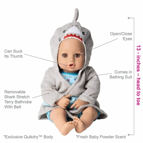 Adora BathTime Shark Baby Doll Doll Clothes Accessories Set 13 Inches King Soopers