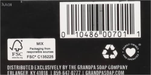 The Grandpa Soap Co Original Pine Tar Wonder Soap Perspective: bottom