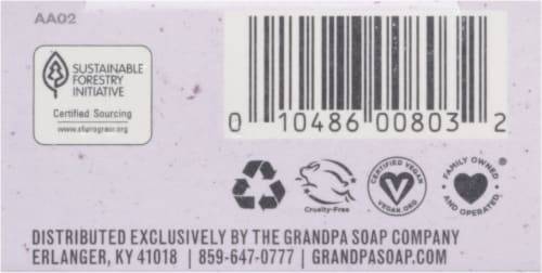 The Grandpa Soap Co Bar Soap Tone Witch Hazel Vegan + Cruelty Free Perspective: bottom