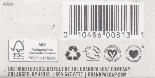 The Grandpa Soap Co Charcoal Bar Soap Perspective: bottom