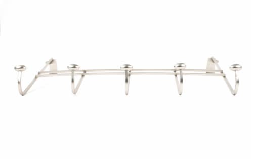 Spectrum Duchess Over-the-Door Satin Nickel 5-Hook Rack Perspective: bottom