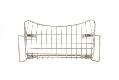 Spectrum Ashley Stacking Basket - Satin Nickel Perspective: bottom