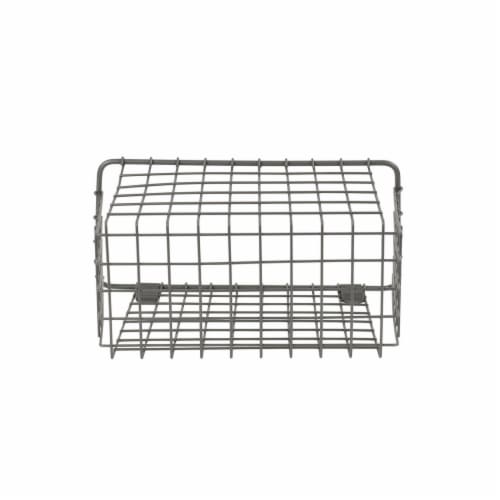 Spectrum Vintage Cabinet and Wall Mount Basket - Industrial Gray Perspective: bottom