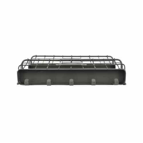 Spectum Vintage 2-Tier Letter Holder & Key Rack Wall Mount - Gray Perspective: bottom