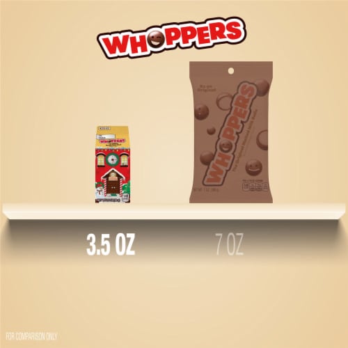 WHOPPERS Malted Milk Balls Christmas Candy Carton Perspective: bottom