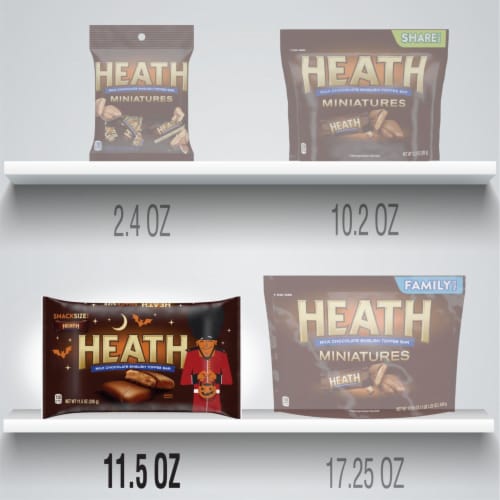 Heath Snack Size Toffee Bars Halloween Candy Perspective: bottom