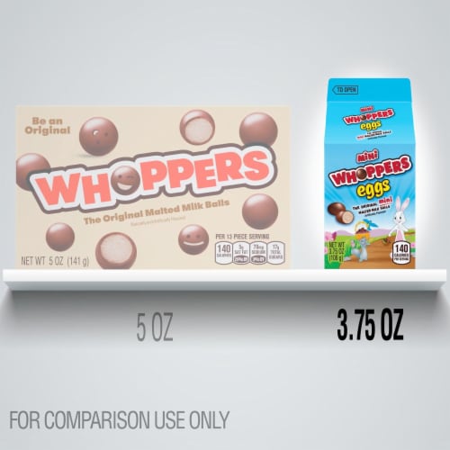 WHOPPERS Malted Milk Mini Eggs Easter Candy Carton Perspective: bottom