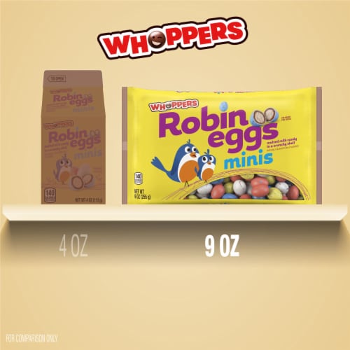 WHOPPERS Robin Eggs Minis Malted Milk Balls Easter Candy Bag Perspective: bottom