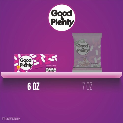 GOOD & PLENTY Licorice Fat Free Candy Box Perspective: bottom