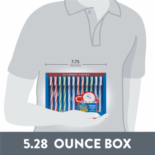 JOLLY RANCHER Assorted Fruit Flavored Christmas Candy Canes Box Perspective: bottom