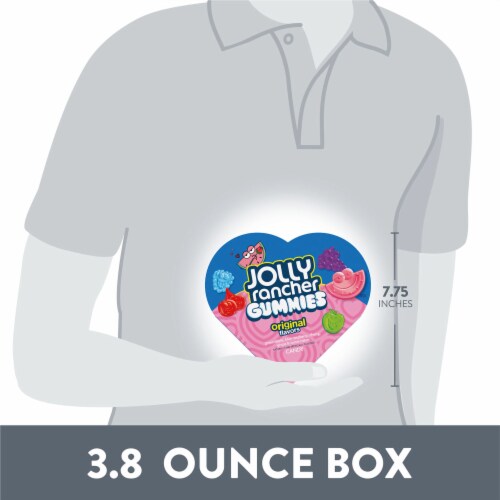 JOLLY RANCHER Gummies Assorted Fruit Flavored Valentine Candy Gift Box Perspective: bottom