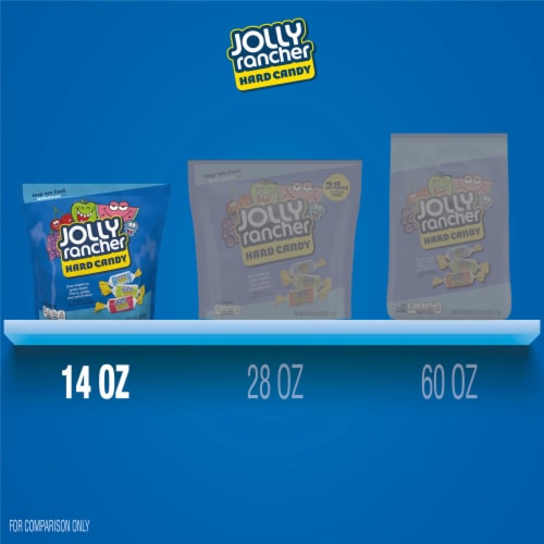 JOLLY RANCHER Assorted Fruit Flavors Christmas Hard Candy Resealable Bag Perspective: bottom