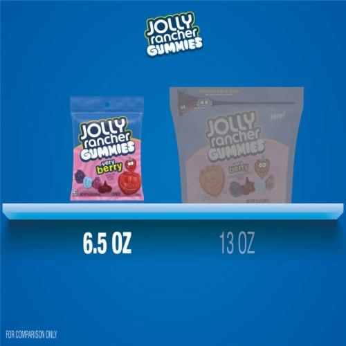 JOLLY RANCHER Gummies Very Berry Fruit Flavored Candy Bag Perspective: bottom