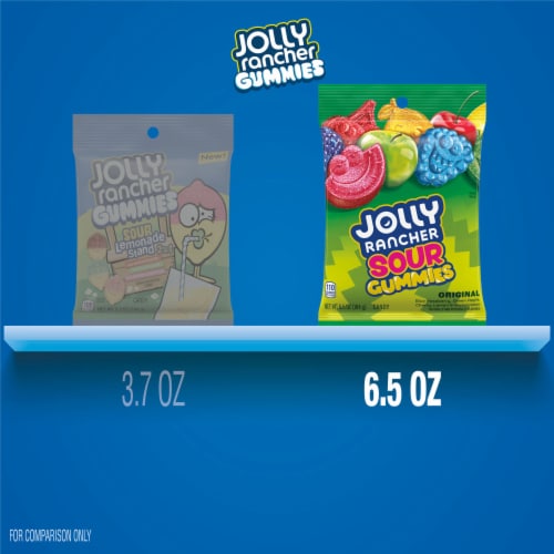 JOLLY RANCHER Sour Gummies Assorted Fruit Flavored Candy Bag Perspective: bottom